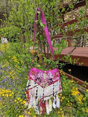 Embroidered Silk Saree bag